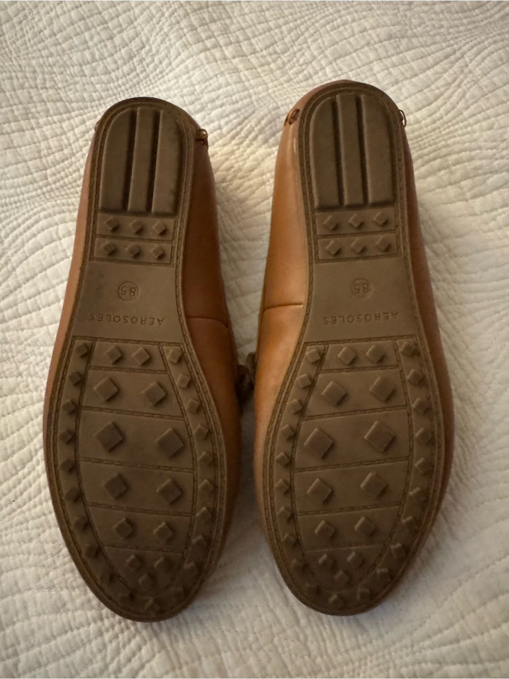 AEROSOLES Tan Leather Loafers